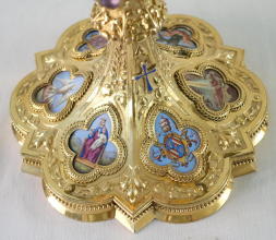 Solid silver gilt antique French Gothic Chalice.